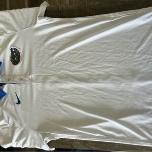 Nike White Polo Shirt with Blue Accents